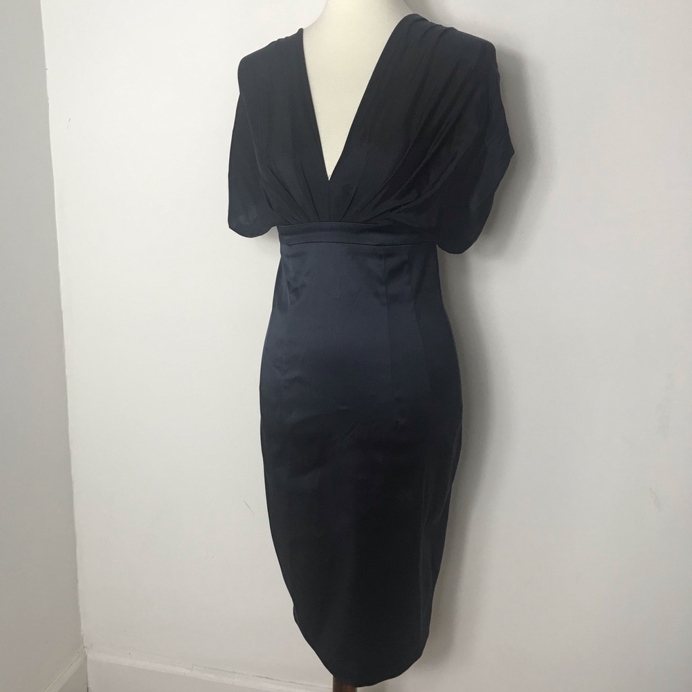 Pinko Silk top Rhinestone Embellished Black Dress